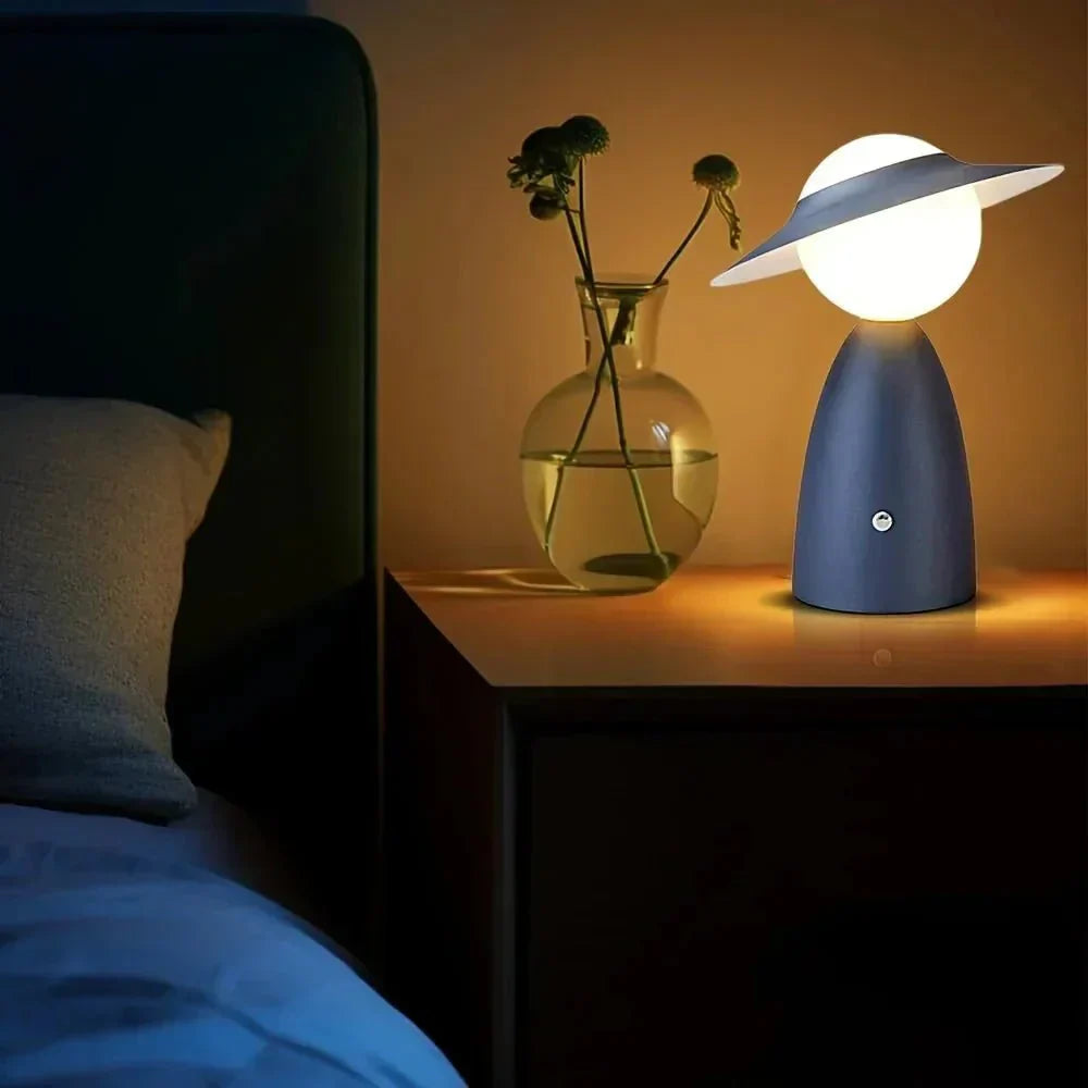 Wireless Charging Desk Lamp with Dimmable Warm Light