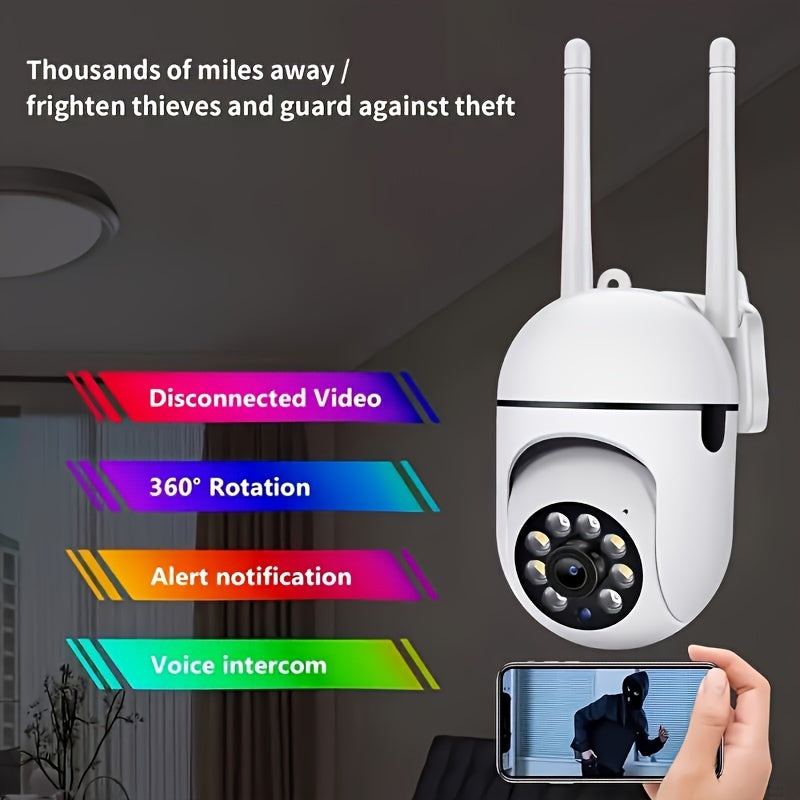1080p Indoor Motion-Sensing Camera with Night Vision and App Control