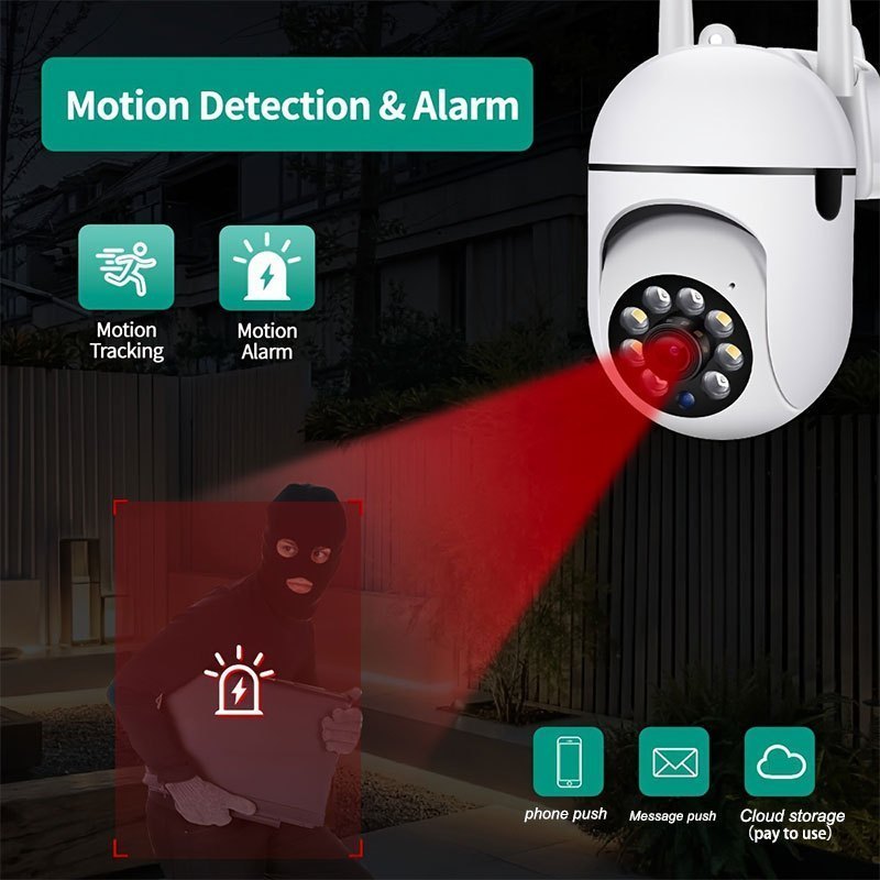 1080p Indoor Motion-Sensing Camera with Night Vision and App Control