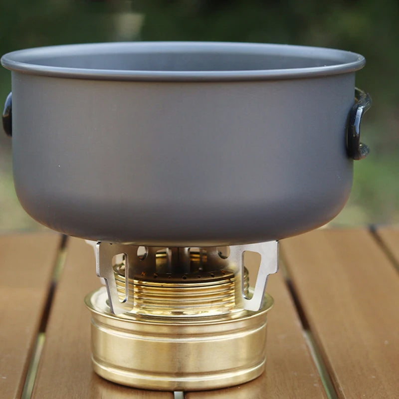 Mini Portable Alloy Camping Stove with Wind Protection