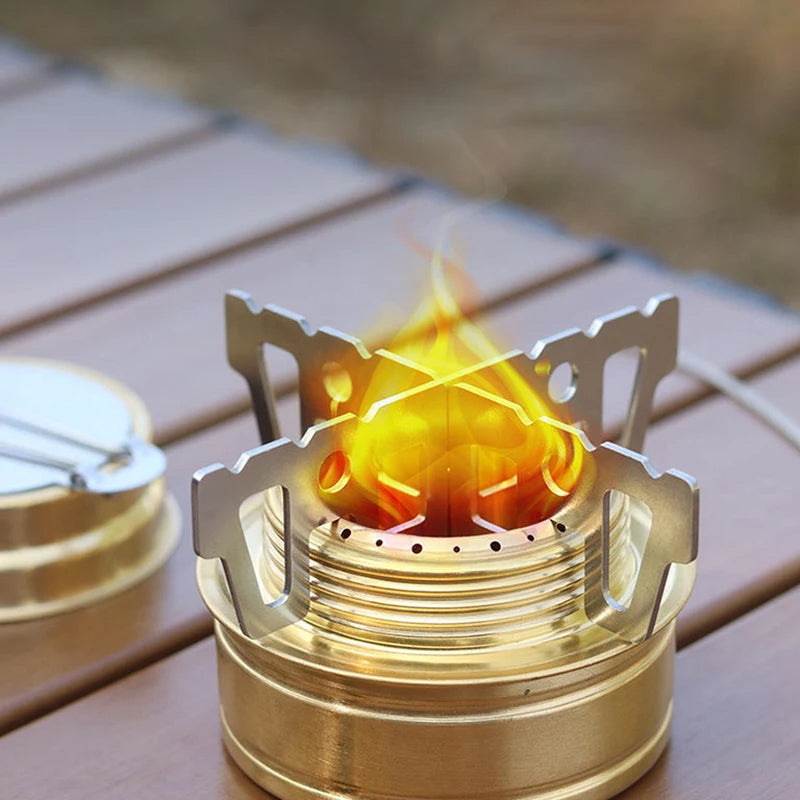 Mini Portable Alloy Camping Stove with Wind Protection
