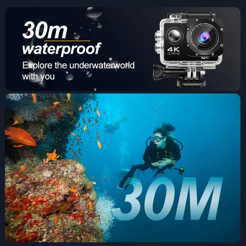 4K Waterproof Action Camera for Outdoor Adventures