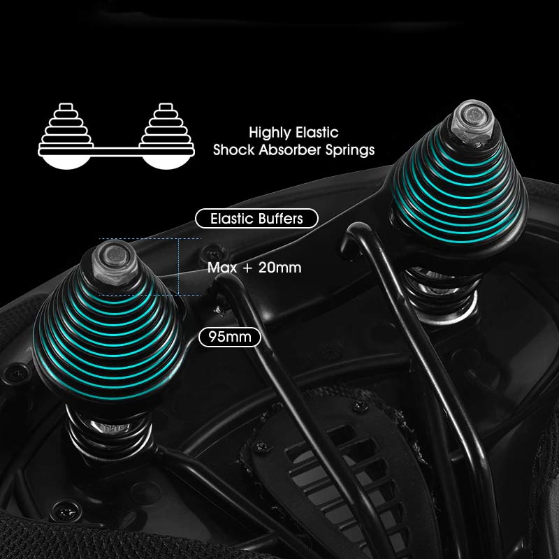 Gel-Padded Shock-Absorbing Bike Seat for Comfort and Stability