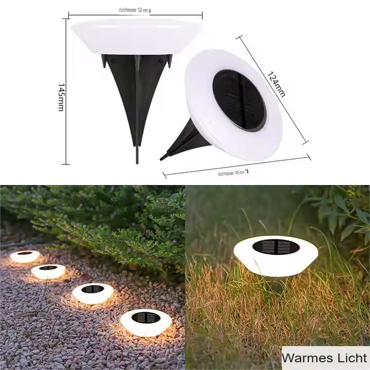 Solar-Powered LED Garden Path Light with Warm Ambient Glow