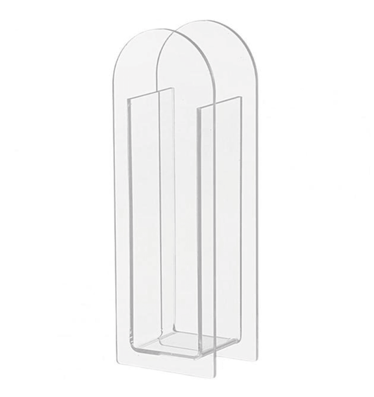 Transparent Acrylic Flower Vase for Fresh or Dried Arrangements