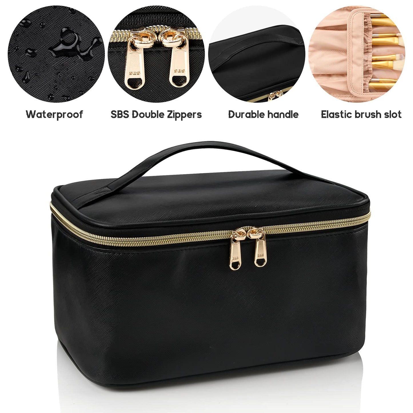 Travel-Friendly Makeup Organizer with Adjustable Dividers