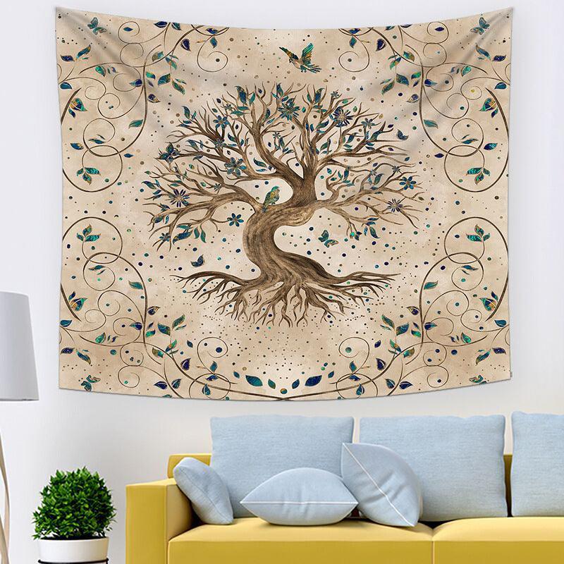Tree of Life Wall Tapestry - Elegant Floral Home Decor