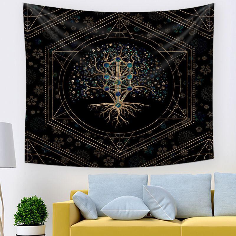 Tree of Life Wall Tapestry - Elegant Floral Home Decor