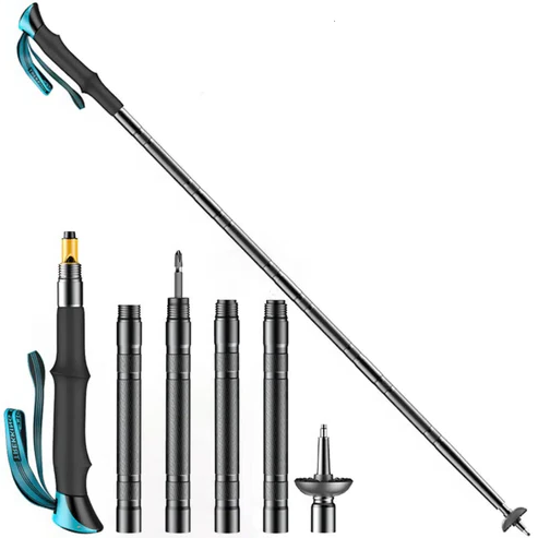 Modular Hiking Pole with Integrated Multitool and Adjustable Length