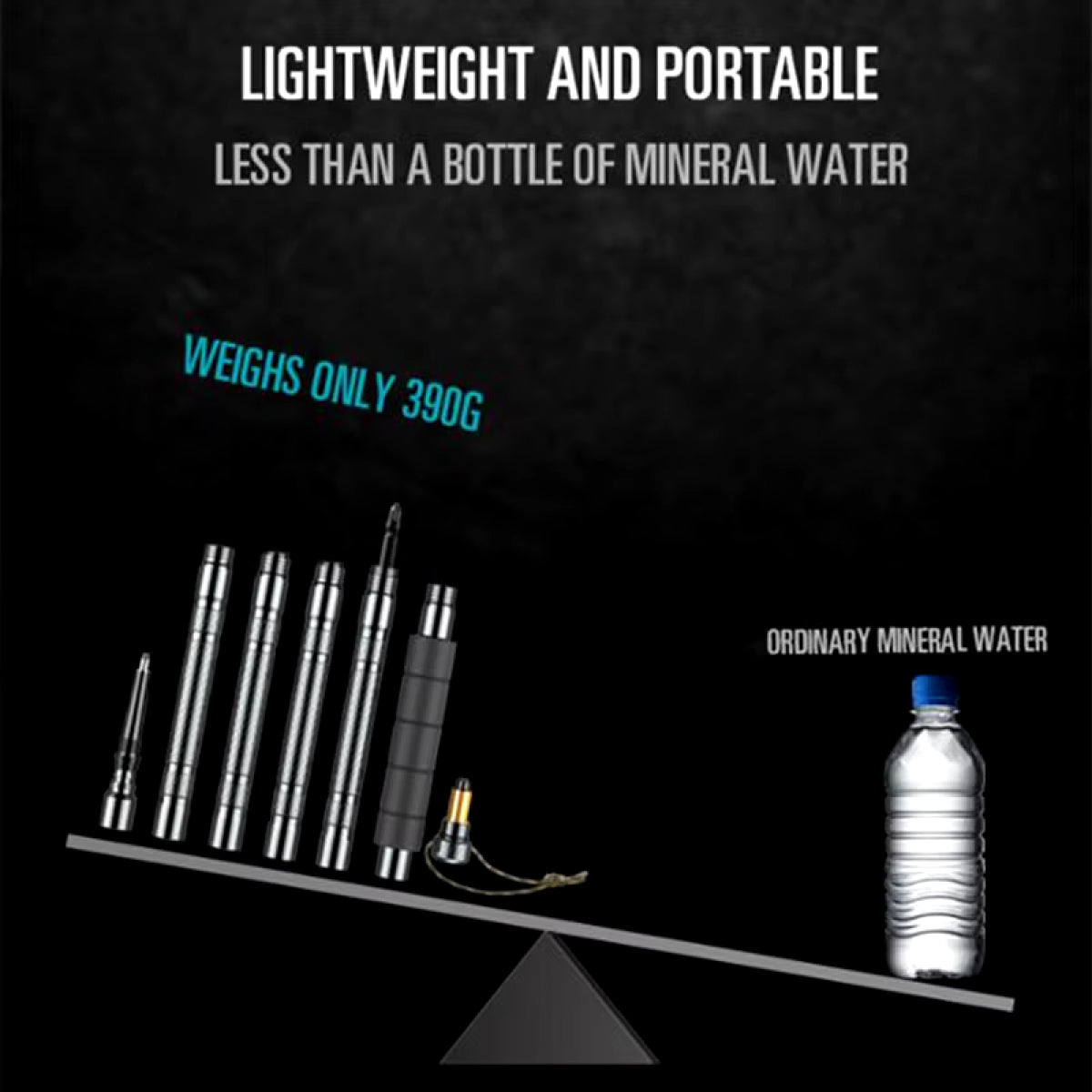 Modular Hiking Pole with Integrated Multitool and Adjustable Length