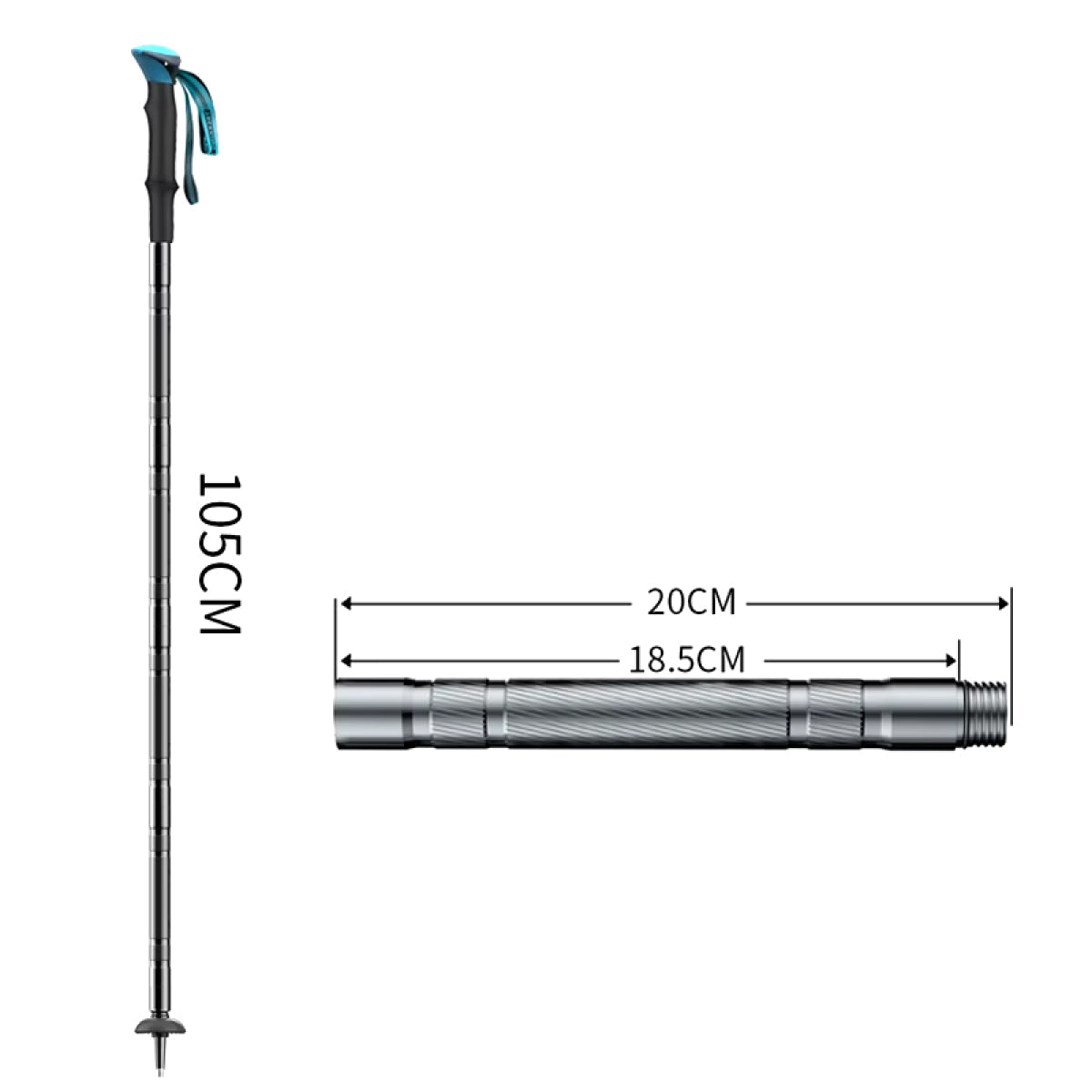Modular Hiking Pole with Integrated Multitool and Adjustable Length