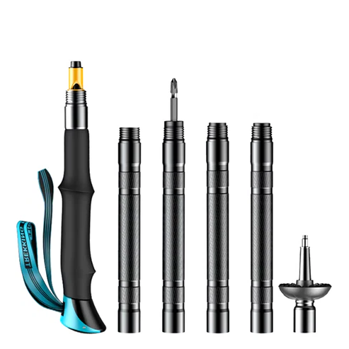 Modular Hiking Pole with Integrated Multitool and Adjustable Length