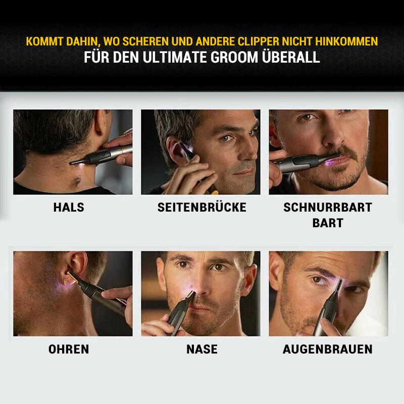 Ultra-Precise Cordless Hair Trimmer with LED Light