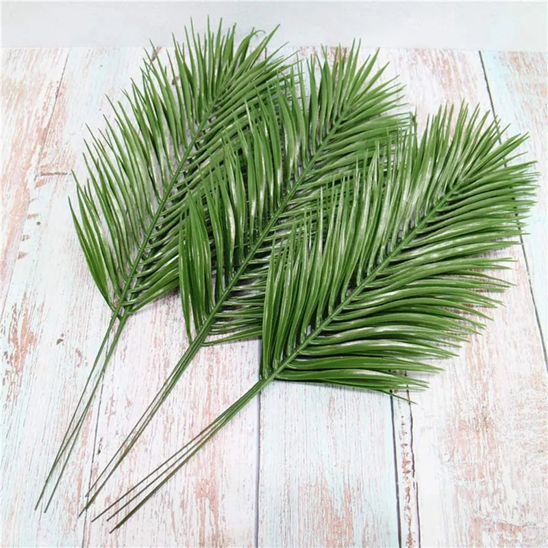 Artificial Palm Leaves - 12 Realistic Tropical Decor