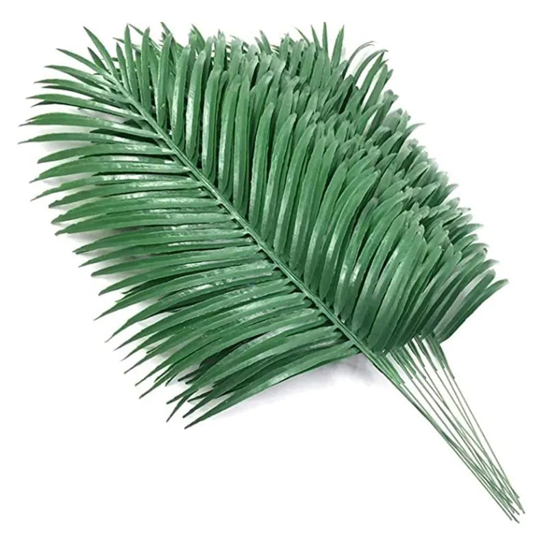Artificial Palm Leaves - 12 Realistic Tropical Decor
