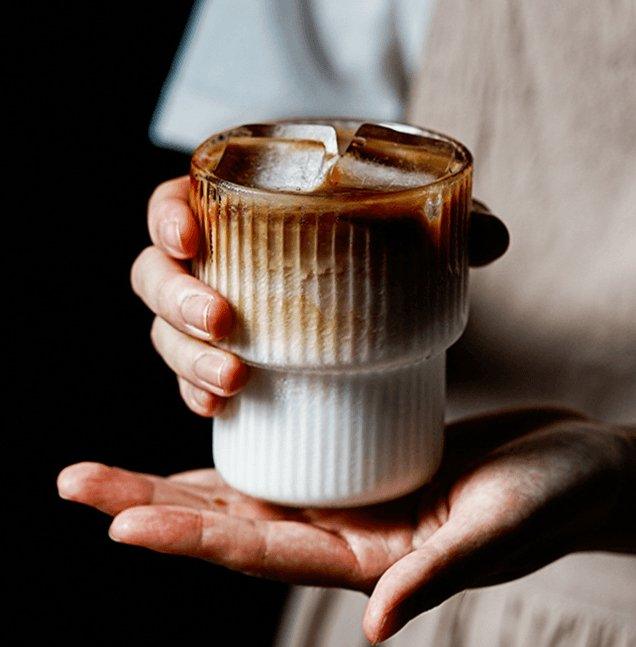 Ribbed Heat-Resistant Glass Tumblers Set