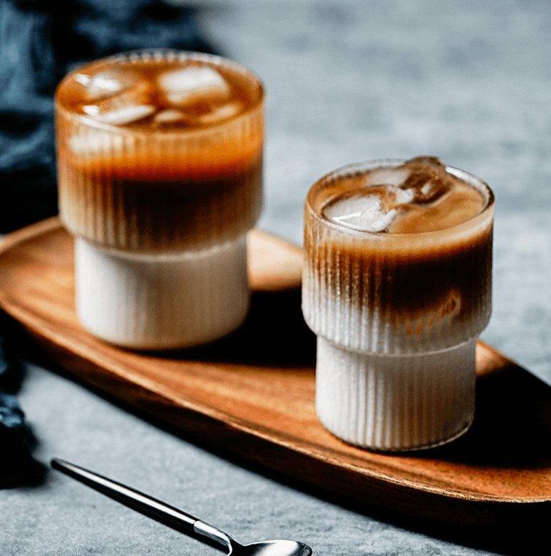 Ribbed Heat-Resistant Glass Tumblers Set