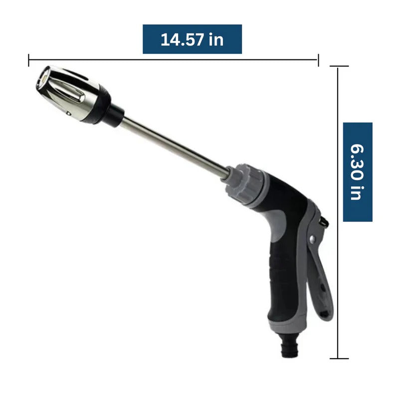 High-Pressure Garden Hose Nozzle with 360° Rotating Spray
