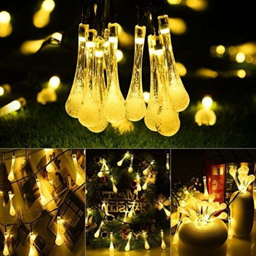 Solar-Powered LED String Lights with 8 Lighting Modes