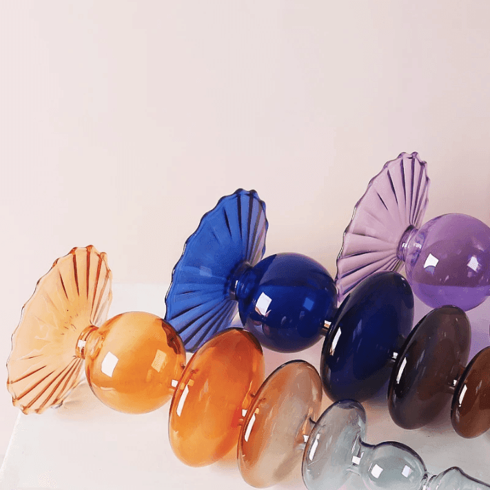 Handmade Colorful Borosilicate Glass Candle Holder