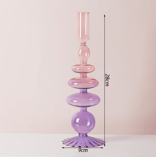 Handmade Colorful Borosilicate Glass Candle Holder