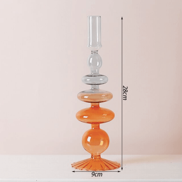 Handmade Colorful Borosilicate Glass Candle Holder