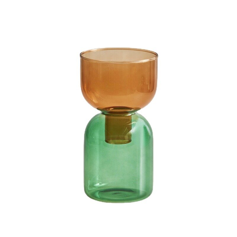 Mini Glass Bud Vase Terrarium Set - Contemporary Hydroponic Planters