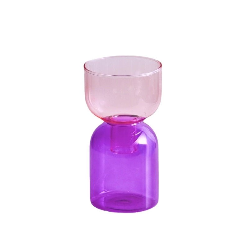 Mini Glass Bud Vase Terrarium Set - Contemporary Hydroponic Planters