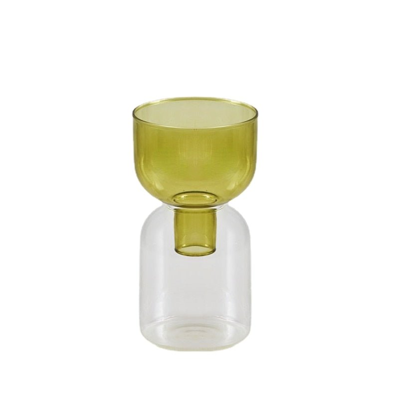Mini Glass Bud Vase Terrarium Set - Contemporary Hydroponic Planters