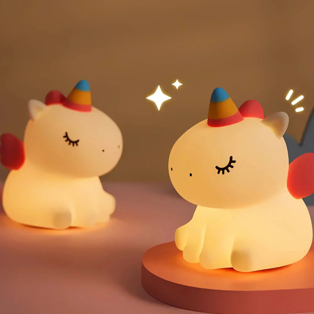 Rechargeable Soft Silicone Animal Night Light with Adjustable Brightness