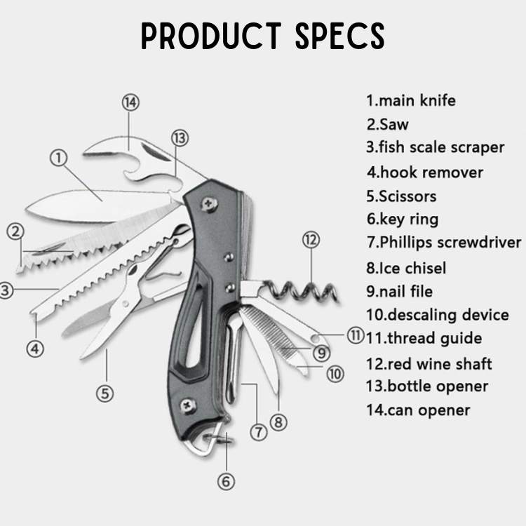 Multifunctional Compact Swiss Army Knife