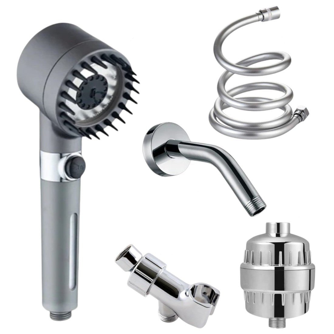 High-Pressure Massage Showerhead with Multiple Settings
