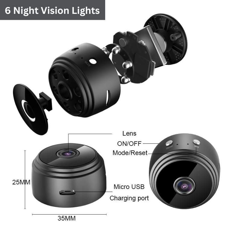 1080p HD Ultra-Compact Security Camera with Night Vision