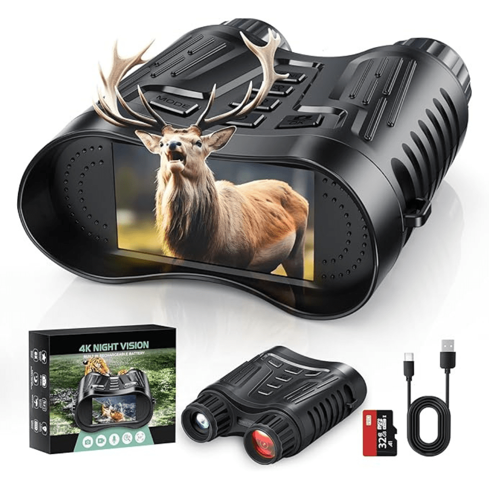 Ultra HD Night Vision Binoculars with 8X Zoom and 4K Recording