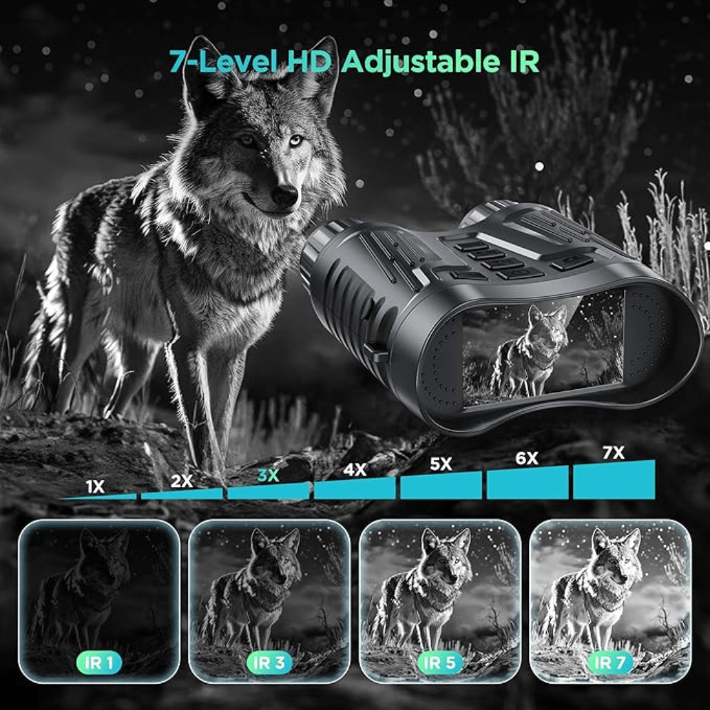 Ultra HD Night Vision Binoculars with 8X Zoom and 4K Recording