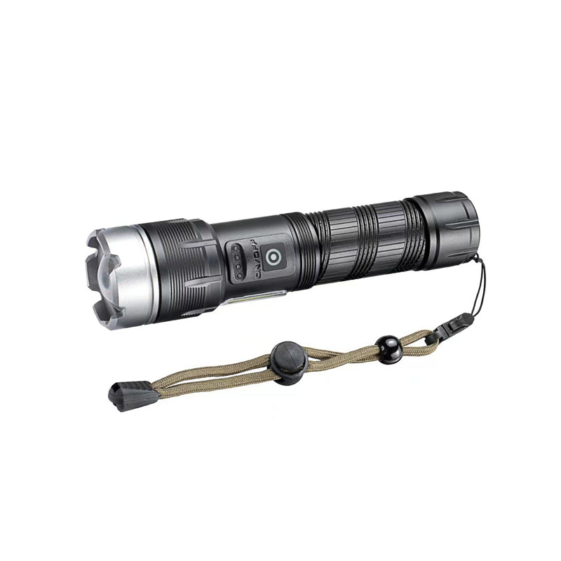 Rechargeable LED Flashlight with Adjustable Focus and 6000 Lumens