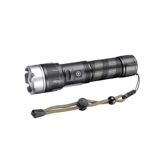 Rechargeable LED Flashlight with Adjustable Focus and 6000 Lumens
