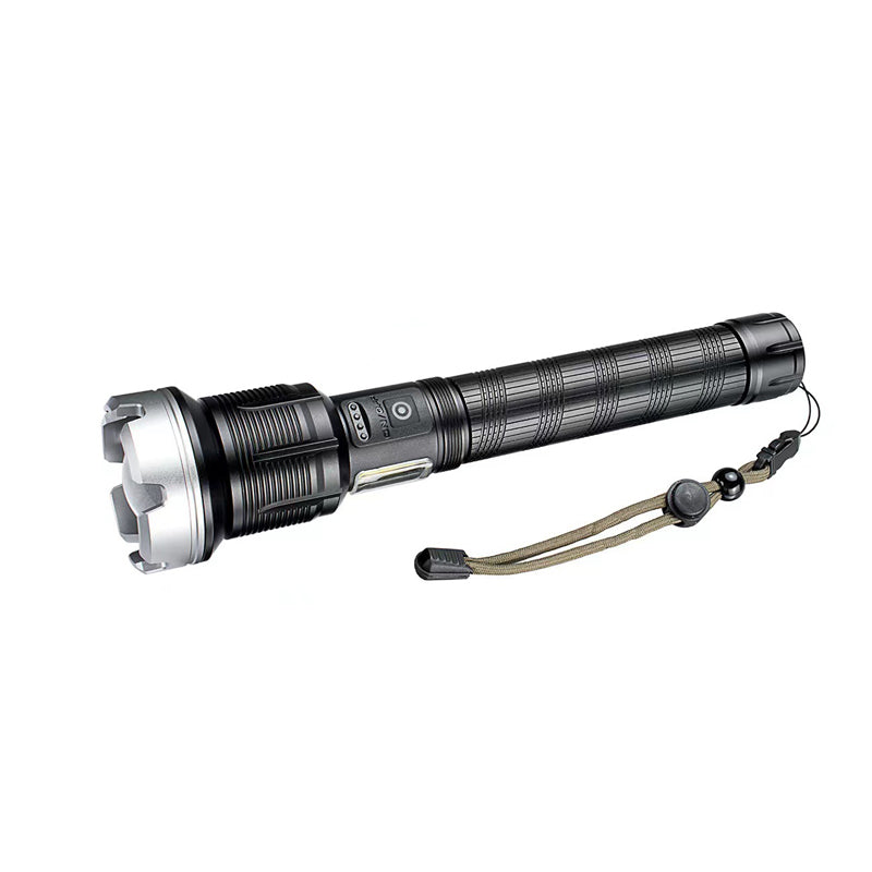 Rechargeable LED Flashlight with Adjustable Focus and 6000 Lumens