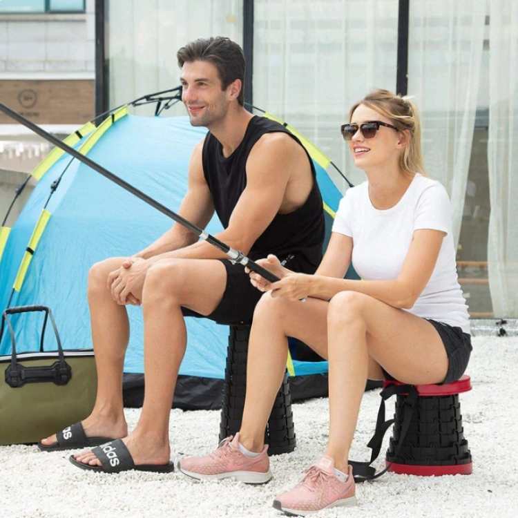 Adjustable Compact Folding Stool for Travel and Outdoor Use