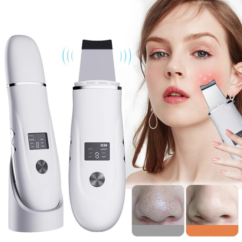 Deep Cleansing Facial Exfoliator with Ultrasound and EMS Microcurrent