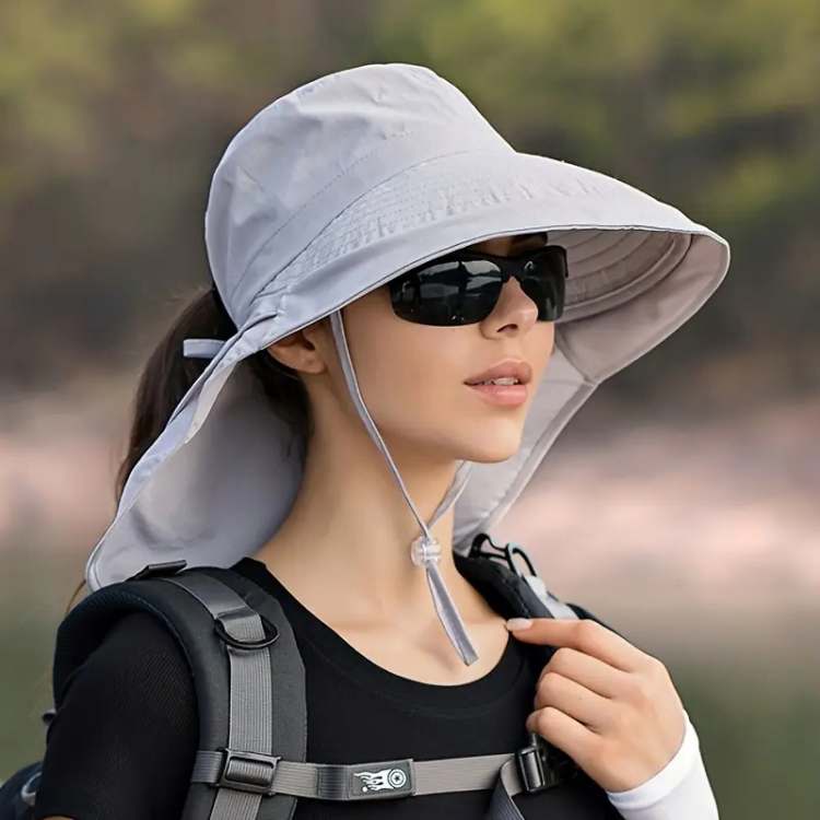 Wide Brim UV Protection Sun Hat with Adjustable Fit