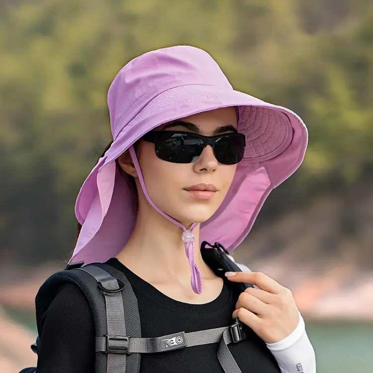 Wide Brim UV Protection Sun Hat with Adjustable Fit