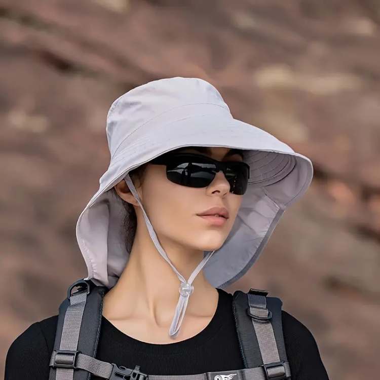Wide Brim UV Protection Sun Hat with Adjustable Fit