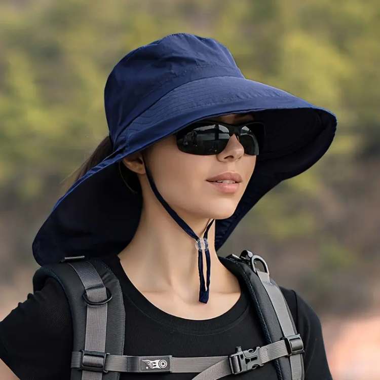 Wide Brim UV Protection Sun Hat with Adjustable Fit