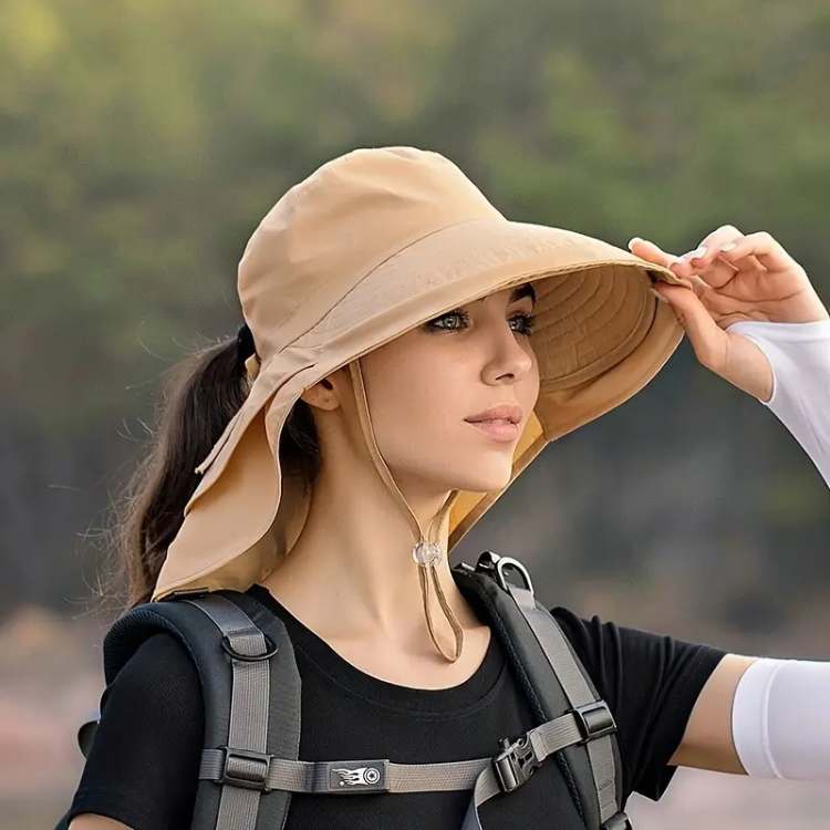 Wide Brim UV Protection Sun Hat with Adjustable Fit