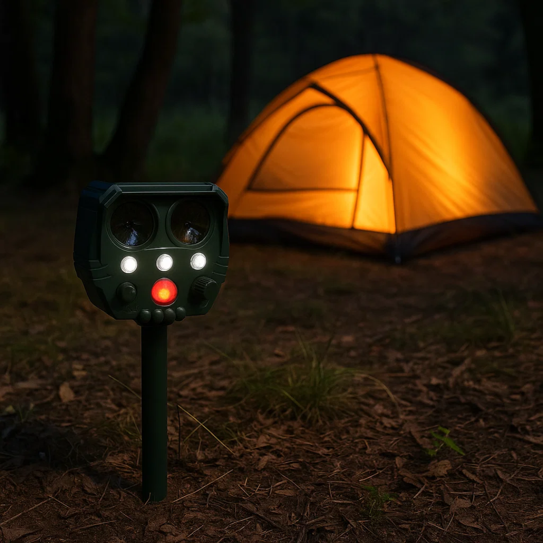 Solar-Powered Ultrasonic Animal Repeller for Cats, Dogs, and Rodents