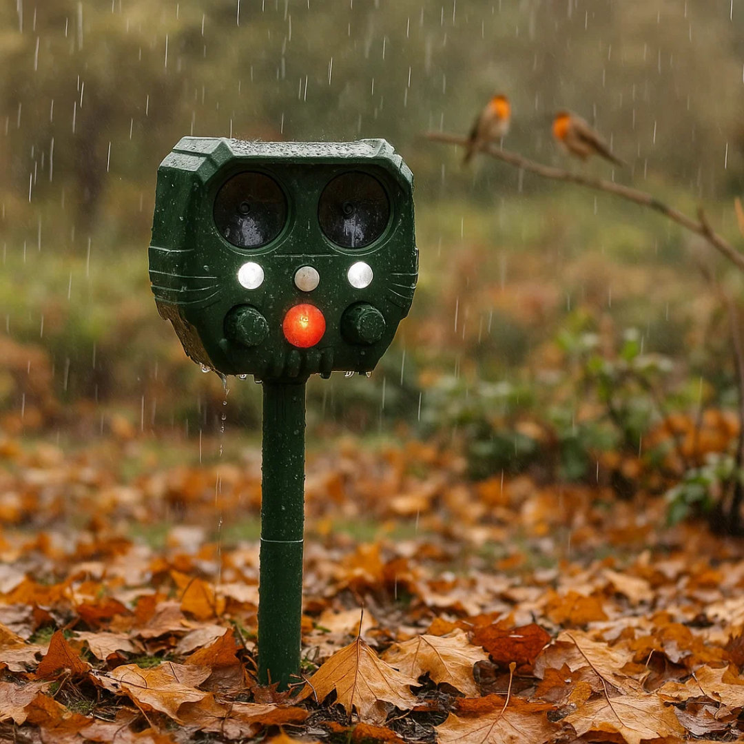 Solar-Powered Ultrasonic Animal Repeller for Cats, Dogs, and Rodents