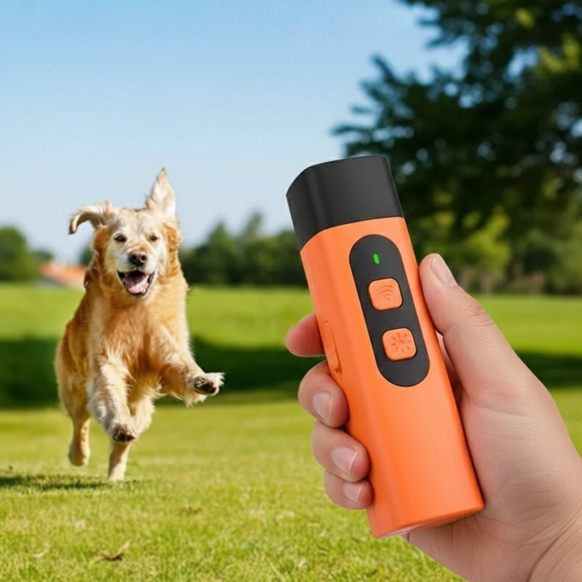 Ultrasonic Dog Bark Control Repeller with Flashlight