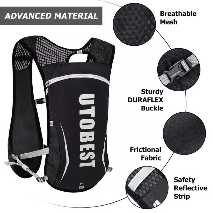 Ultra-Lightweight Hydration Running Vest with Reflective Strips
