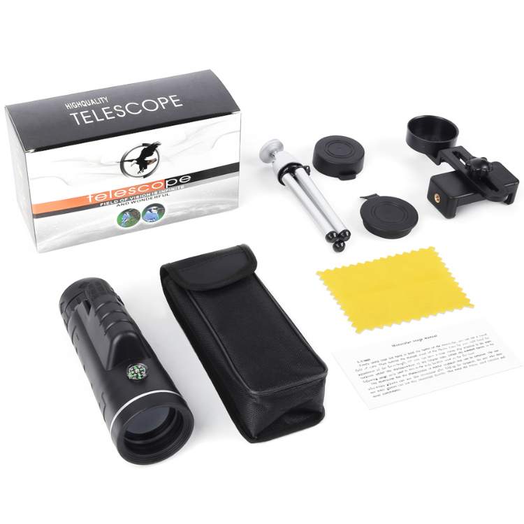 Ultra HD Monocular with Smartphone Adapter and Tripod